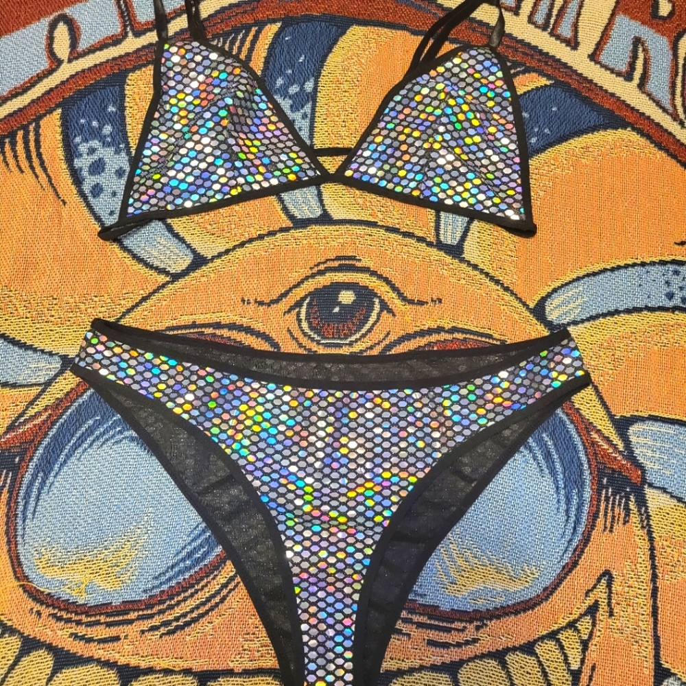 Holographic Bikini Thong